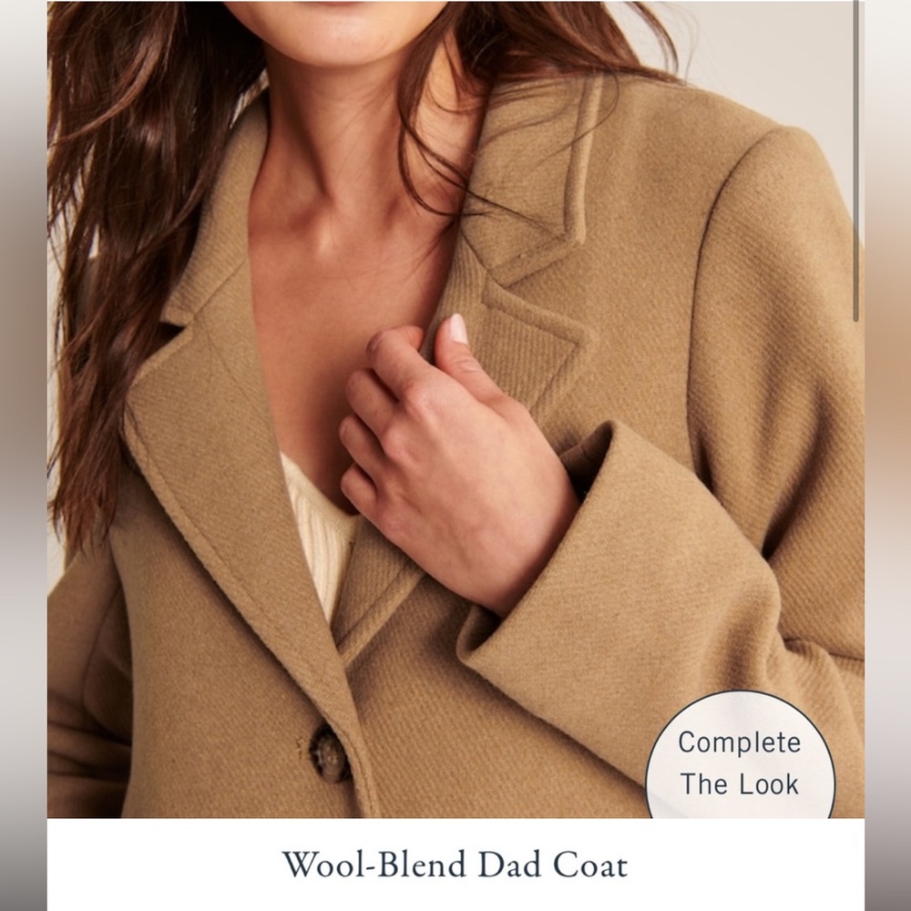 Abercrombie Wool-Blend Dad Coat